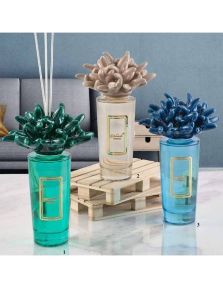 Diffusore ambiente Melaverde bomboniere in ceramica tema mare corallo