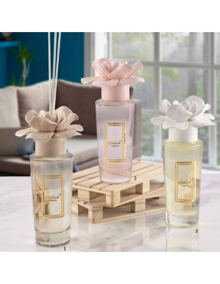 Profumatori ambienti bomboniere fiori in ceramica Melaverde