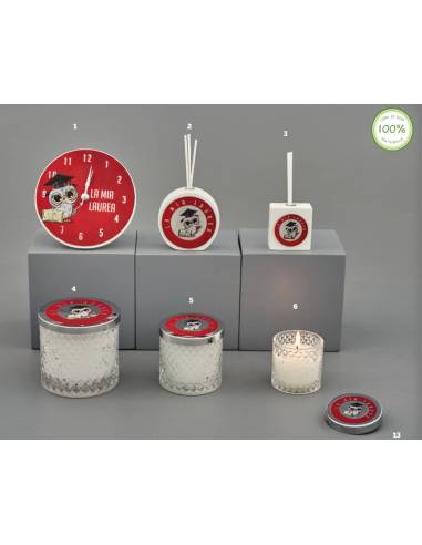 Bomboniere Melograno utili gufo orologio diffusori e candele