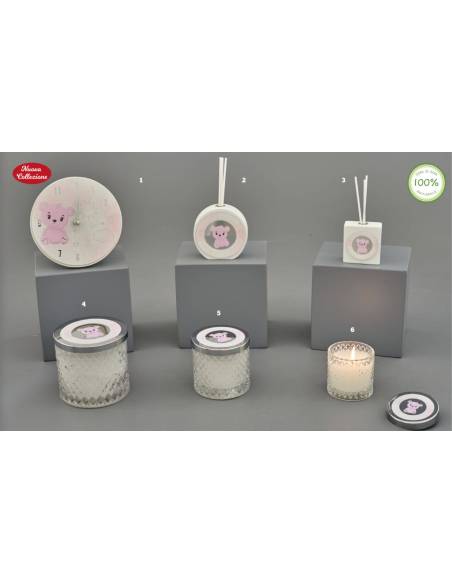 Bomboniere orsetti animaletti rosa Melograno bimba Made in Italy