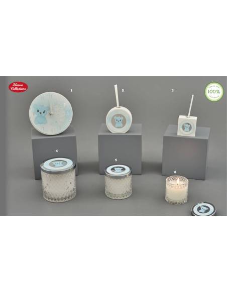 Bomboniere utili orsetti celesti bimbo Melograno animali Made in Italy