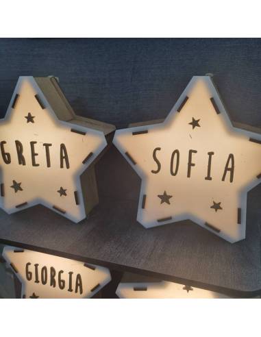 Bomboniere lampade LED personalizzate con nome