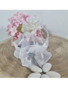 Bomboniere portaconfetti cestino decoro tema floreale