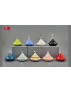 Bomboniere in ceramica trullo Melograno candele profumate effetto onde