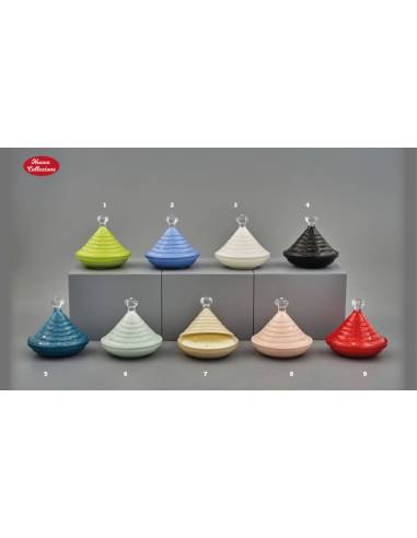 Bomboniere in ceramica trullo Melograno candele profumate effetto onde