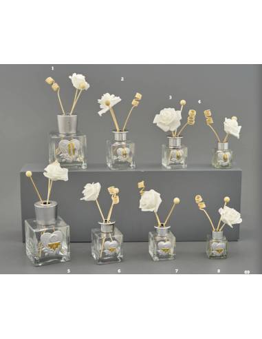 Profumatori per ambienti eleganti Melograno bomboniere fiore bianco shop online