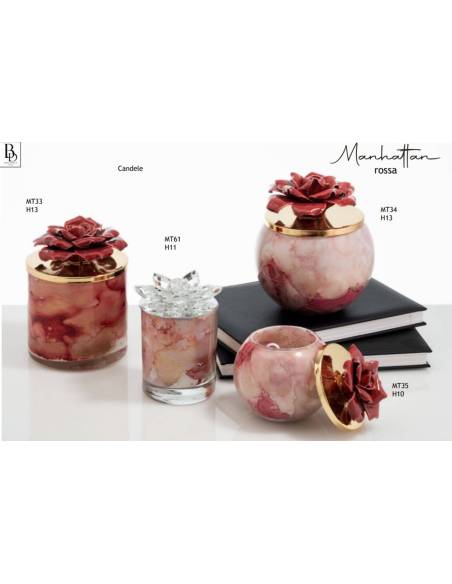 Bomboniere candele profumate Buba Design Linea Manhattan rossa