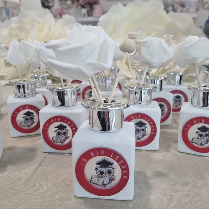 Bomboniere utili Melograno animali gufo portafoto orologi diffusori e candele | Sindy Bomboniere