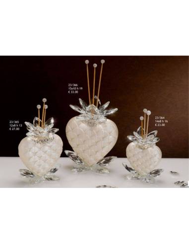 Bomboniere utili Grace Design cuore elegante dettagli argentati