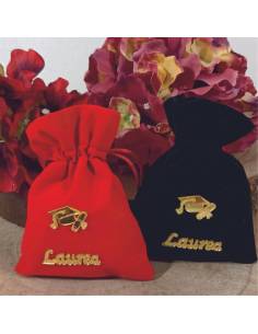 Sacchetti Laurea velluto con tocco dorato