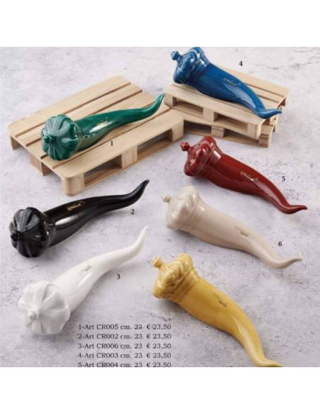 Bomboniere in ceramica corni portafortuna corona Melaverde offerte online