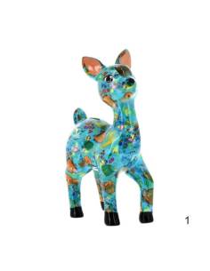 Bomboniere utili salvadanaio bambi Lilou in ceramica colorata 2