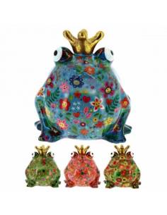 Bomboniere ceramica lucida salvadanaio Re Ranocchio Pomme Pidou