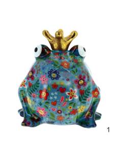 Bomboniere ceramica lucida salvadanaio Re Ranocchio Pomme Pidou 2