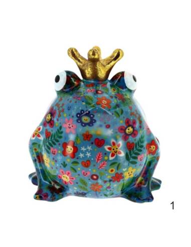 Bomboniere ceramica lucida salvadanaio Re Ranocchio Pomme Pidou | Sindy Bomboniere