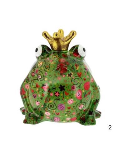 Bomboniere ceramica lucida salvadanaio Re Ranocchio Pomme Pidou | Sindy Bomboniere