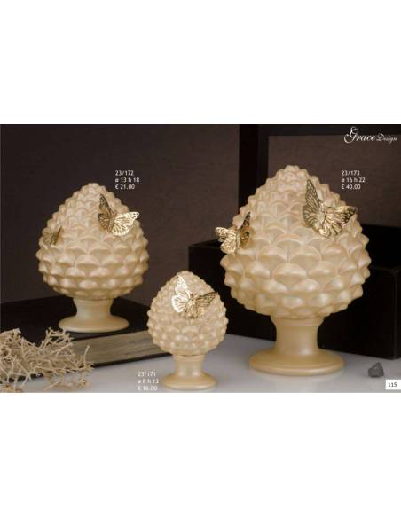 Bomboniere eleganti pigne Grace Design farfalle offerte online