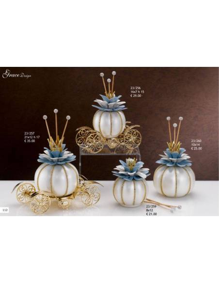 Bomboniere profumatori carrozze Grace Design dettagli dorati offerte online