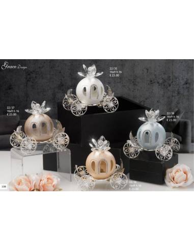 Bomboniere eleganti tema principessa Grace Design carrozze colorate