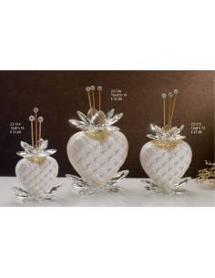 Diffusore ambiente bomboniere cuore elegante Grace Design dettagli dorati fiore cristallo