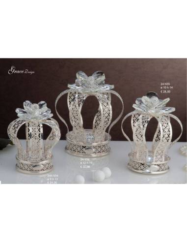 Bomboniere particolari ed eleganti corone argentate Grace Design