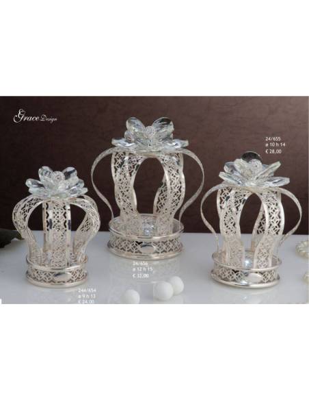 Bomboniere particolari ed eleganti corone argentate Grace Design