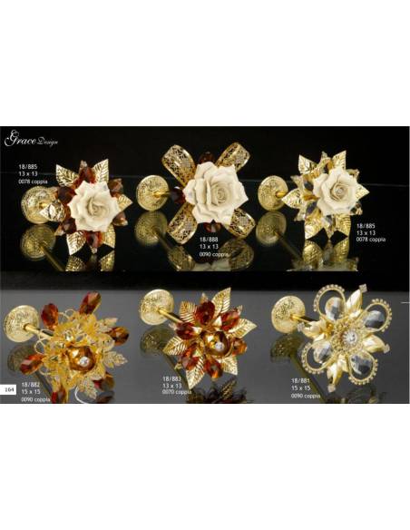 Bomboniere eleganti fiori Grace Design dettagli dorati offerte online