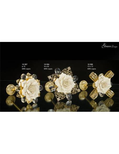 Bomboniere fiori appoggio Grace Design dettagli dorati offerte online