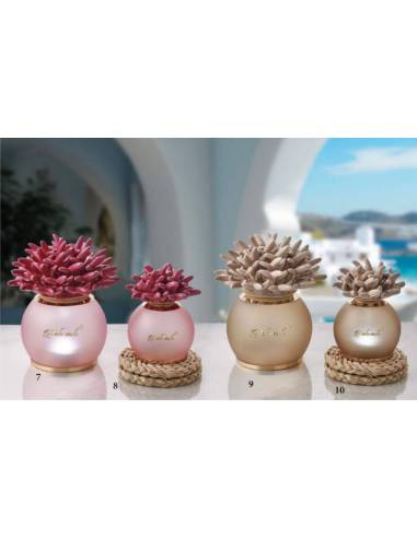 Lampade led bomboniere Melaverde corallo in ceramica shop online | Sindy Bomboniere