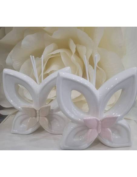 Profumatore ambiente in ceramica bomboniere farfalle colorate Harmony