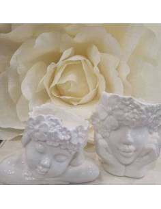Candele profumate bomboniere Harmony statue volti in ceramica