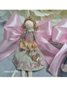 Bomboniere Comunione bambole di pezza con fiocco da appendere 2