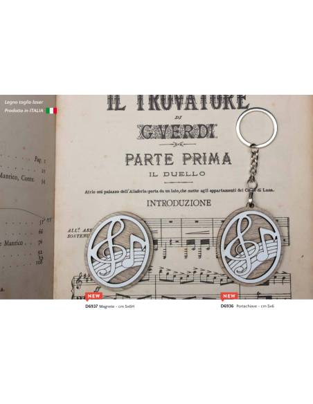 Bomboniere utili tema musica Cuorematto in legno