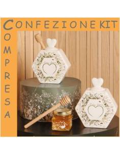 Claraluna bomboniere portamiele decoro floreale shop online