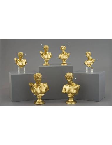 Bomboniere eleganti statue mezzo busto dorate Melograno Made in Italy