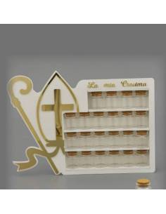 Melograno bomboniere vasetti portaconfetti in vetro mobiletto bianco Made in Italy