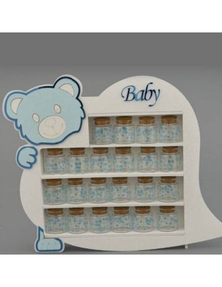 Vasetti vetro bomboniere portaconfetti orsetti Melograno