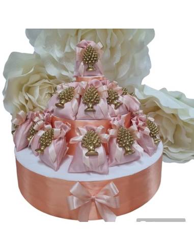 Bomboniere pigna siciliana sacchetto in coordinato