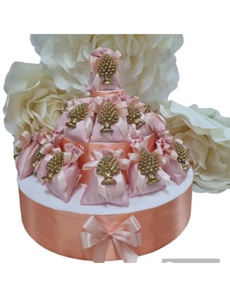 Bomboniere pigna siciliana sacchetto in coordinato