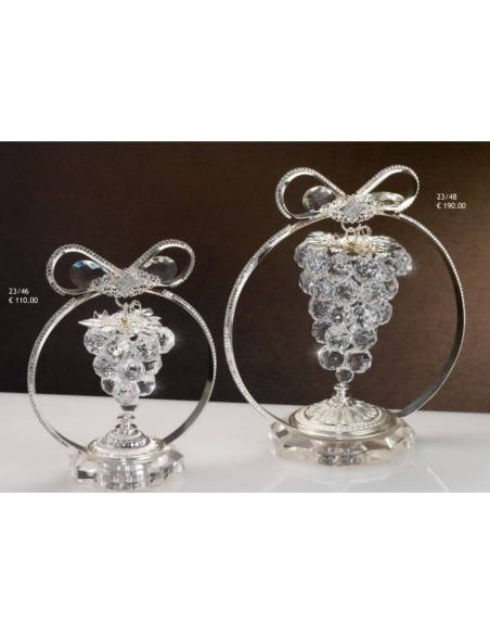 Bomboniere raffinate ed eleganti appoggio Grace Design grappolo uva cristallo