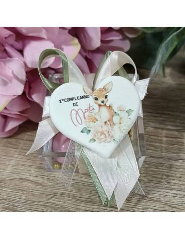 Scatole portaconfetti in plexiglass bomboniere cuore calamita