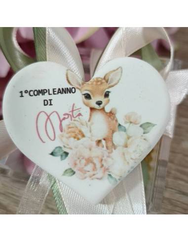 Bomboniere calamite personalizzate cuore bambi