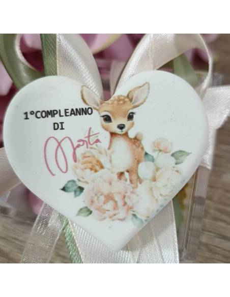 Bomboniere calamite personalizzate cuore bambi