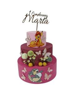 Struttura torta espositiva animali bambi
