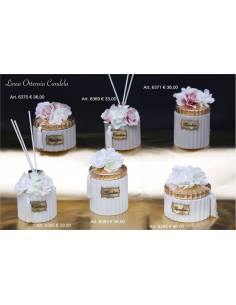 Profumatori ambiente e candele colorate Marechiaro bomboniere decoro floreale