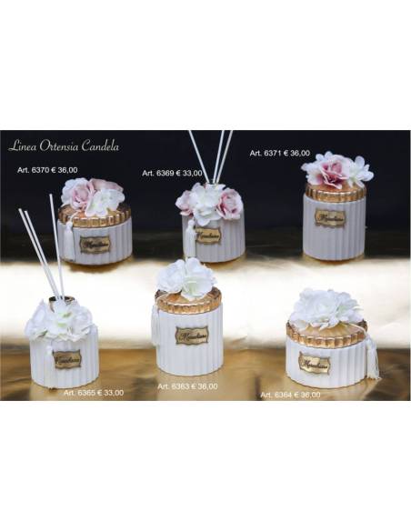 Profumatori ambiente e candele colorate Marechiaro bomboniere decoro floreale