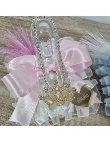 Bomboniera scarpetta di Cenerentola confezione personalizzata con nome | Sindy Bomboniere