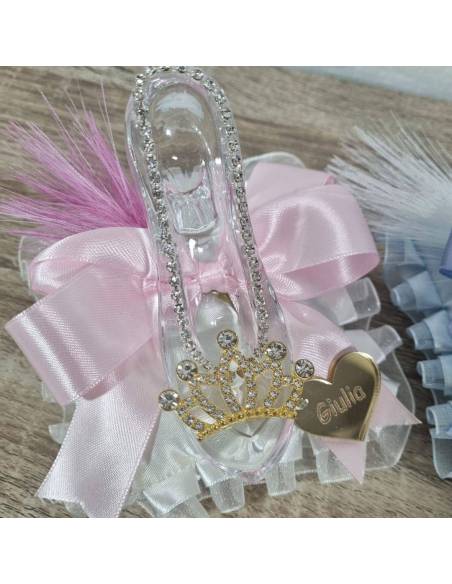 Bomboniera scarpetta di Cenerentola confezione personalizzata con nome | Sindy Bomboniere