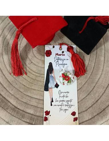 Segnalibro personalizzato coccinelle portafortuna