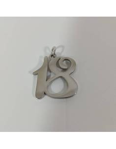 Charm argentato bomboniere 18 anni acciaio